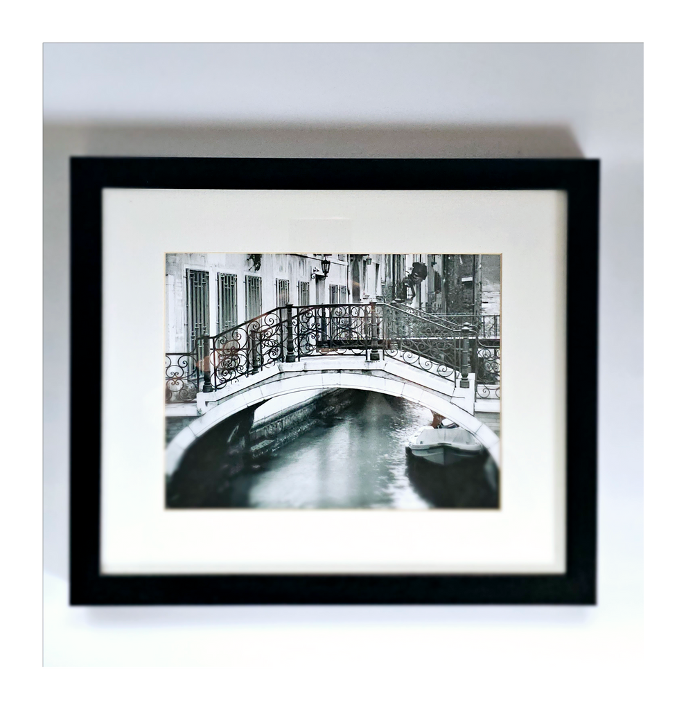 Alan Blaustein's Black and White Photo Print Beautifully Framed in Contemporary Style - The Italian Collection (1 of 8) - Ponti Di Venezia I