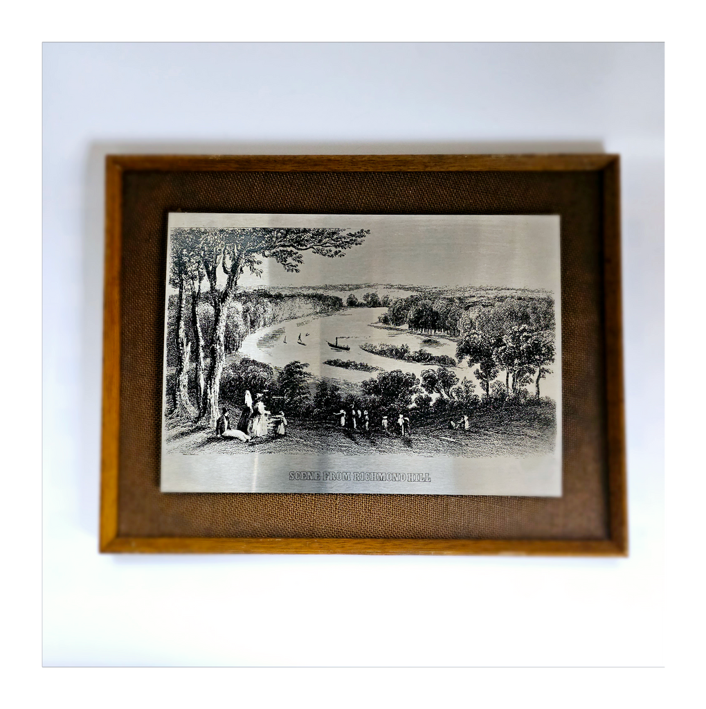 Vintage Wall Art, Scenes from Richmond Hill, Original Hand Produced by Craftsmen on Stainless Steel, Omicways Ltd, Made in England