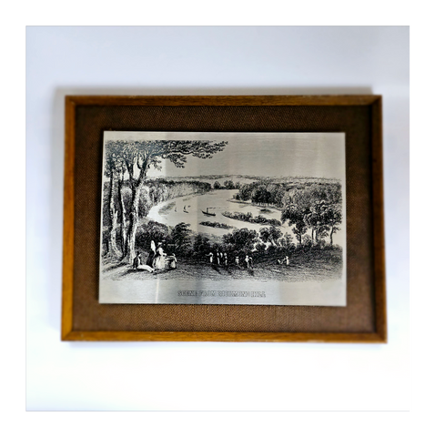 Vintage Wall Art, Scenes from Richmond Hill, Original Hand Produced by Craftsmen on Stainless Steel, Omicways Ltd, Made in England