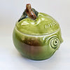 Rare Vintage 1980's Green Sylvac Smiley Face Apple Sauce Pot with Lid, No. 4549, Made in England