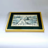 Vintage Laurence Stephen Lowry (L S Lowry) print of "The Canal Bridge" in a golden frame