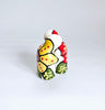 Rare Vintage Talavera Ceramic Hand Painted Hugging Salt and Pepper Shaker Set