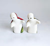 Rare Vintage Talavera Ceramic Hand Painted Hugging Salt and Pepper Shaker Set