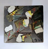 A beautiful Contemporary Hand Made and Hand Painted Ceramic Studio Art Pottery Square Plate signed by the artist as Dm