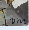 A beautiful Contemporary Hand Made and Hand Painted Ceramic Studio Art Pottery Square Plate signed by the artist as Dm