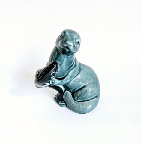 Vintage 1930's Art Deco Poole Pottery Otter Figurine
