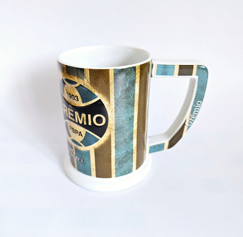 Rare Vintage Limited Edition FBPA GREMIO Beer Mug by Mondo Ceram to Commemorate Brazil being Two Times Football World Champion