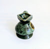 Rare Vintage 1950's Foster's Studio Pottery Glazed Dark Green Ceramic / Stoneware Small Vase / Milk Jug