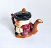 Vintage 1930's Majolica Ceramic Crown Devon Toby Jug Teapot