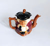 Vintage 1930's Majolica Ceramic Crown Devon Toby Jug Teapot