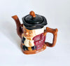 Vintage 1930's Majolica Ceramic Crown Devon Toby Jug Teapot