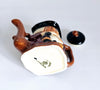 Vintage 1930's Majolica Ceramic Crown Devon Toby Jug Teapot