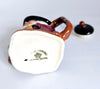 Vintage 1930's Majolica Ceramic Crown Devon Toby Jug Teapot