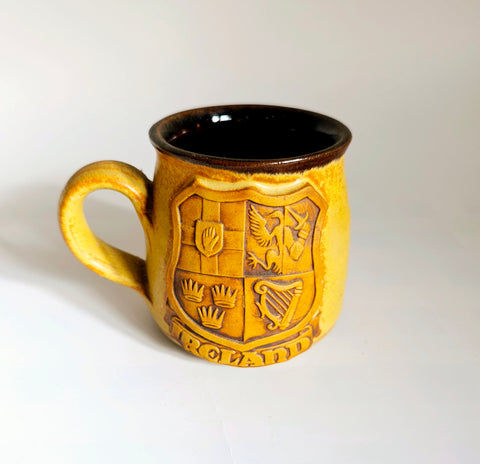 Vintage Ceramic Earthenware 3D Images Pottery Mug from Ireland
