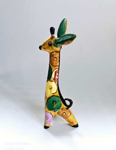 Rare Vintage Sought After 1950's Hand-Painted Lomonosov Porcelain Tripod Giraffe Figurine