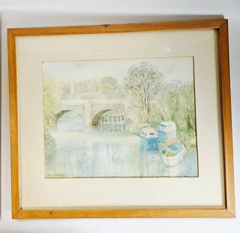 Original Framed Watercolour Painting Signed by the Artist, Depicting either The Richmond Bridge or Henley On Thames