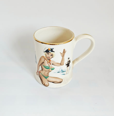 Rare Vintage 1960's Hello Sailor Sandland Ware Mug - Lancaster & Sandland Ltd Hanley