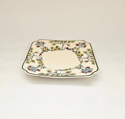Rare Vintage 1930's Art Deco Royal Doulton D4928 Fine Bone China Square Side Plate