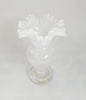Rare Vintage 1960's Bohemian Small Opaline Glass Vase, from Czech Republic