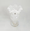 Rare Vintage 1960's Bohemian Small Opaline Glass Vase, from Czech Republic