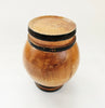 Novelty Vintage 1970's Hand Made Portuguese Souvenir Miniature Wooden Barrel Micro Bar with Tiny Bottles of Port Wine and Carved Wooden Cups