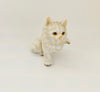 Vintage 1980's Hand Painted Harvey Knox (Homco) Ceramic White Persian Cat / Kitten Figurine