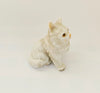 Vintage 1980's Hand Painted Harvey Knox (Homco) Ceramic White Persian Cat / Kitten Figurine