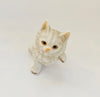 Vintage 1980's Hand Painted Harvey Knox (Homco) Ceramic White Persian Cat / Kitten Figurine
