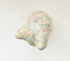 Rare Vintage Ceramic Floral Pink and Blue Decoupage Cat / Kitten Figurine