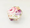 Vintage Ayshford Fine Bone China Hexagonal Trinket Box / Jewellery Box