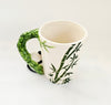 Novelty Tea / Coffee Mug with 3D Panda Figure on the Bamboo Shaped Handle, in its Original Box