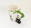 Novelty Tea / Coffee Mug with 3D Panda Figure on the Bamboo Shaped Handle, in its Original Box