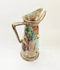 Vintage / Antique 1940's Hand Painted E. Radford Pottery Wine Pitcher / Jug with a Tavern Scene in Raised and Painted Relief