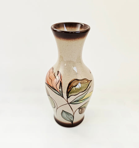 Vintage / Antique 1900's Hand Painted Denby Pottery Stoneware Small Vase Featuring "Bouquet" Pattern