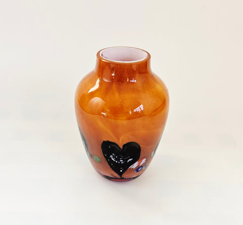 Stunning Vintage Scottish Caithness Heavy Art Glass Vase