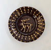 Rare Vintage Studio Pottery Glazed Ceramic Earthenware Shallow Bowl signed by the Artist P. Paine