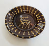 Rare Vintage Studio Pottery Glazed Ceramic Earthenware Shallow Bowl signed by the Artist P. Paine