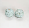 Rare Vintage Hand-Made Glazed Ceramic Earthenware Contemporary Design Studio Pottery Salt and Pepper Shaker, Souvenir from Bangor, Wales (UK)