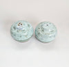 Rare Vintage Hand-Made Glazed Ceramic Earthenware Contemporary Design Studio Pottery Salt and Pepper Shaker, Souvenir from Bangor, Wales (UK)