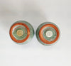 Rare Vintage Hand-Made Glazed Ceramic Earthenware Contemporary Design Studio Pottery Salt and Pepper Shaker, Souvenir from Bangor, Wales (UK)