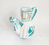 Vintage / Antique 1900's Hand Painted Italian Cantagalli Style Glazed Ceramic Coffee Pot / Pitcher / Jug