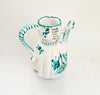 Vintage / Antique 1900's Hand Painted Italian Cantagalli Style Glazed Ceramic Coffee Pot / Pitcher / Jug