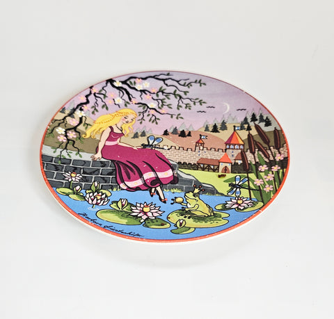 Vintage 1990's Barbara Furstenhofer 'Frog Prince' Fairy Tale Small Decorative Plate by Poole Pottery