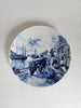 Vintage 1980's Ter Steege BV Hand-Crafted Delft Blue Ceramic Decorative Wall Plate