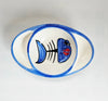 Vintage Hand-Painted Colorcer Glazed Ceramic Small Decorative Fish Dish from Portugal