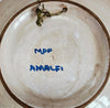 Vintage / Antique Hand Painted Studio Pottery Ceramic Earthenware Decorative Wall Plate from Amalfi, Italy