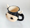 Rare Vintage Collectible Novelty Hand-Painted Ceramic 3D Bull Head Mug, Souvenir from Barcelona