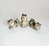 Vintage 1960's Bellini Ceramic Studio Pottery Set of Three Miniature Cats / Kittens Figurines from Italy