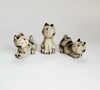 Vintage 1960's Bellini Ceramic Studio Pottery Set of Three Miniature Cats / Kittens Figurines from Italy