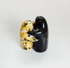 Collectible Set of "Ghost Hug" Glazed Ceramic Salt & Pepper Shakers Designed by Alberto Mantilla